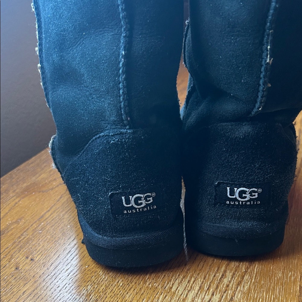 UGG Black Suede Winter Boots